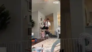 Triplets overjoyed to see pilot dad