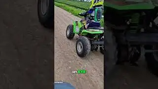 ATV Mud Showdown: Gravel Road Chase and Epic Mud Splash! #shorts
