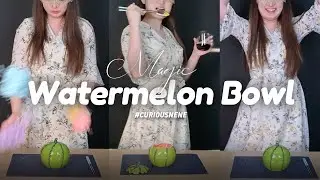 Magic watermelon bowl X rainbow noodle #shorts #food #noodle #colorful #rainbow