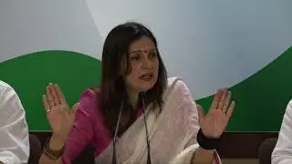 Defence Budget: AICC Press Briefing By Priyanka Chaturvedi at Congress HQ