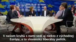 Richard Sul&iacute;k u Maybritt Illner / ZDF - &Uacute;nia egoistov