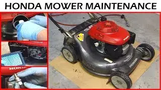 Honda Lawnmower Maintenance - Oil Change & Sharpen Blade