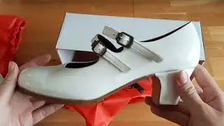 Unboxing 2 pairs flamenco shoes Artefyl: Tablao (black fantasy leather, white patent leather)