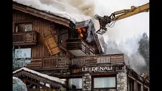 Les images de l'incendie d'un h&ocirc;tel 5 &eacute;toiles &agrave; Courchevel