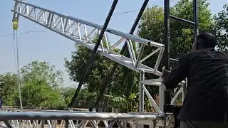 GAINT TRUSS TOWER ERRECTION SYSTEM USED BY JAY GOGA LIGHT RAJPUR  devil truss