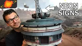 I made the bar from Star Wars Outlaws with working neon signs.