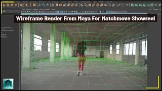 Wireframe Render in Maya | Wireframe Render From Maya For Matchmove Showreel | Wireframe render