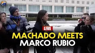 🔴 𝗟𝗶𝘃𝗲: Maria Corina Machado Holds Talks with Marco Rubio on Venezuela Issues | Geo News English