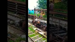 making arrangements of new cement block ... #railway #train #railline #youtube #ytshorts