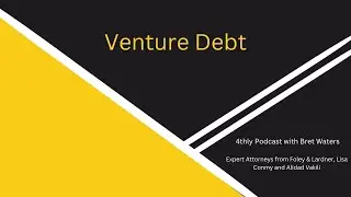 Venture Debt | @louis_lehot Venture Capital financings are structured as equity.