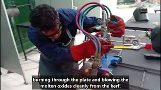 Oxy-Acetylene Bevel Cutting Demonstration | 30&deg; Bevel Preparation | IDMNC Advanced Welding Academy