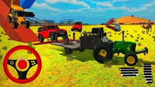 Drive JCB with unloading stone 🪨 from dumper 🏗️ truck in game #jcb #truck #tractor #tarolly #dumper 