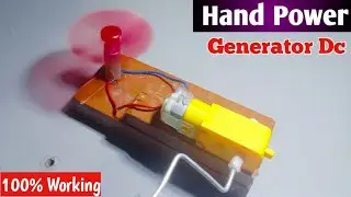 How To Make Hand Power Generator 220v - Dc Gear Motor Fan Making !! How To Make Free Energy Fan