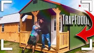 Trell Portable Building (Derksen) 12x30 Cabin Food Stand for Young Small Business Owner of Trapfoodz