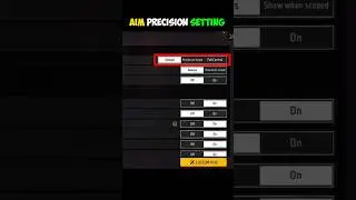 Aim Precision Setting In Free Fire #shorts