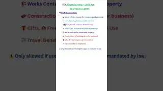 #gstact Blocked credits under CGST Act, 2017🤔