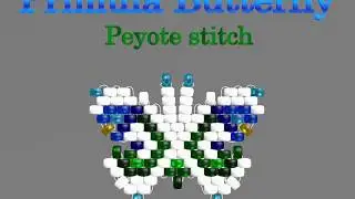 Bead Butterfly Weaving Marathon. Butterfly #20  - Primula. Beading Cartoon
