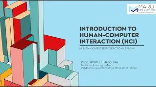 HCI  Lesson 1:  Introduction to Human Computer Interaction