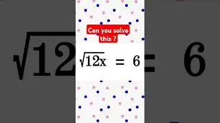Can you solve this #squarerootmethod #algebraproblems #viralvideo