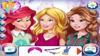Disney Princess Elsa Anna Ariel Rapunzel Cinderella and Bell Photo Booth Game