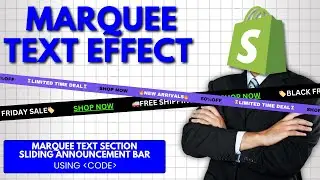 How to add Moving Announcement Bar | Sliding Text | Marquee Text Section on Shopify | Hindi Tutorial