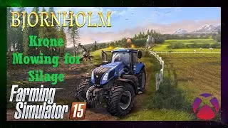 Krone Mowing for Silage - Bjornholm | Part 01 | FS15 | Xbox One