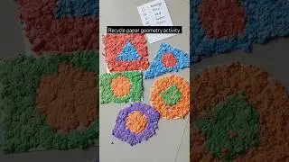 geometry activity for kids using by waste paper #kids#shorts#maths#youtubeshorts#learning