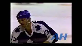 NHL Dec. 19, 1990 Troy Mallette,NYR v Al Iafrate,TOR Toronto Maple Leafs New York Rangers