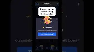 Tapcoin Combo 26 December |TapcoinBounty Combo |Tapcoin TodayCombo |Tapcoin Daily Combo #shorts