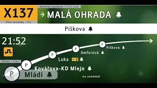 Hlášení zastávek - linka X137