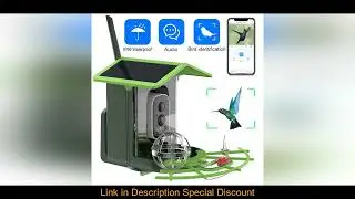 Bird Feeder Camera 4MP 2K HD Bird Video Capture WiFi Solar Powered Camera Battery with Solar