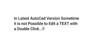 Autocad Text Edit double click Issue ||Solved.