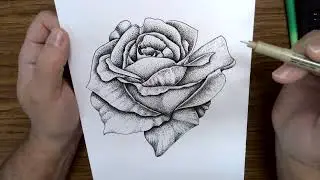Stipple (Dot) Art technique demonstrated.