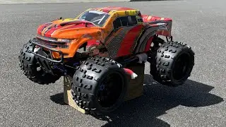 Nitro RC 1/8 HSP Monster Truck CXP .26 On Road Speed Test