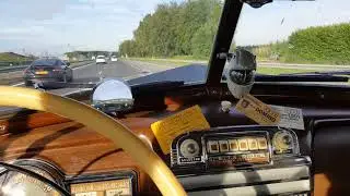 Pontiac Streamliner 1948 Driving on the Dutch highway