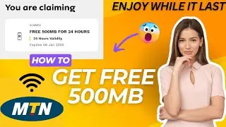 MTN FREE 500MB DATA: 2025 new data tricks 🫡🔥