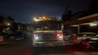 Phoenix fire Engine 43 responding and on scene footage of fire alarm indication 