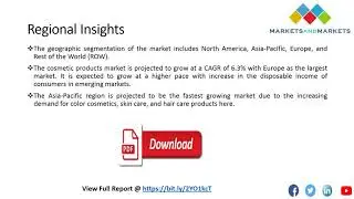 Huge demand for advanced & sophisticated cosmetic products is driving Cosmetic Product Market