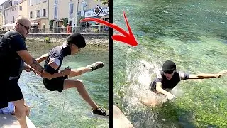 JETER UNE PERSONNE AVEUGLE DANS L'EAU [Expérience Sociale]