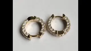 Huggie earrings in 14k yellow gold