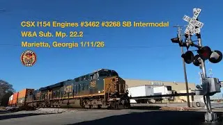 CSX I154 Engines #3462 #3268 SB Intermodal Marietta, Georgia 1/11/26