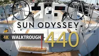 SUN ODYSSEY 440 | JEANEAU SAILING YACHT | WALKTHROUGH 4K | CANNES YACHTING FESTIVAL