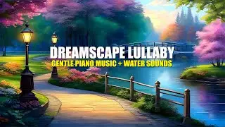 Dreamscape Lullaby: 1-Hour Sleep & Relaxation with Gentle Piano and Tranquil Water Sounds