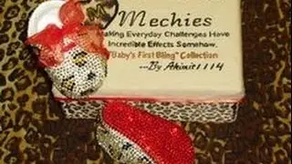 SOLD: Customized Rhinestone Shoes Baby Leopard Red Bottom (MECHIES SHOES by AKIMIT1114)