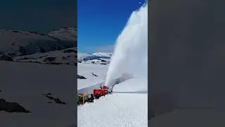 The truck cleared the snow to pave the way #snow #truck