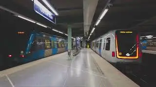 Sweden, Stockholm, subway ride from Medborgarplatsen to Gamla stan