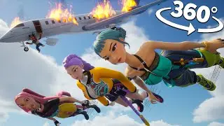 360° VR — АВИАКАТАСТРОФА! Смогут ли охотники на демонов из K-Pop выжить?