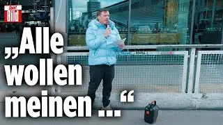 Auf offener Stra&szlig;e: Max Kruse singt &uuml;ber sein Gem&auml;cht