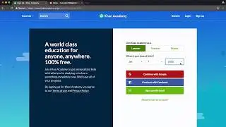 Создание студенческого аккаунта в Khan Academy