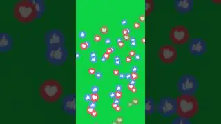 Social Media Likes And Hearts Credits Green Screen Animation